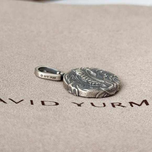 David Yurman Men's .925 Sterling Silver Dragon Pendant Amulet - Picture 3 of 5